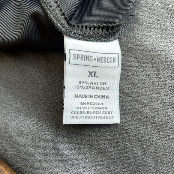 NWOT Spring & Mercer Black Pleather Leggings Size XL - Picture 7 of 8